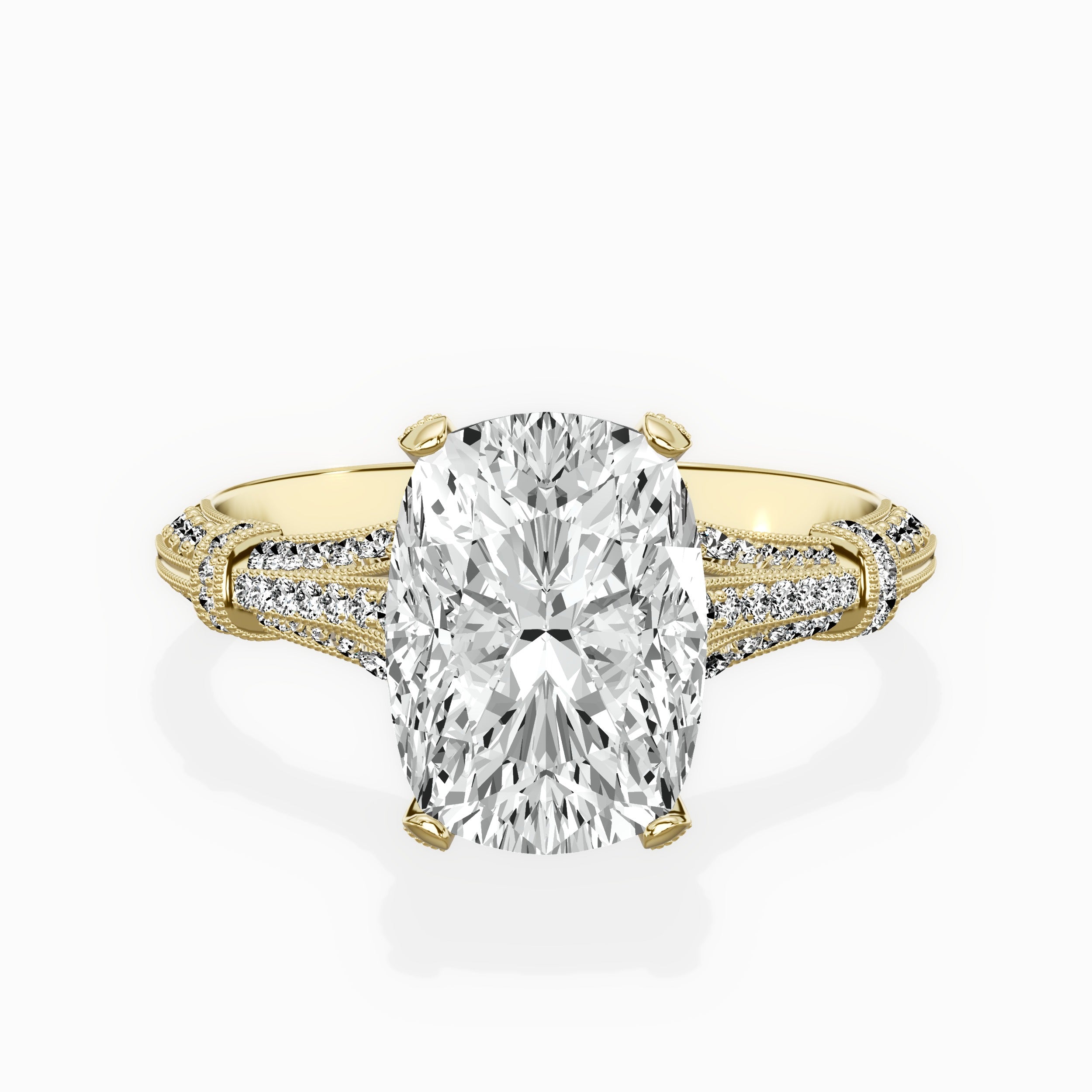 Six Prong Vintage Style Engagement Ring