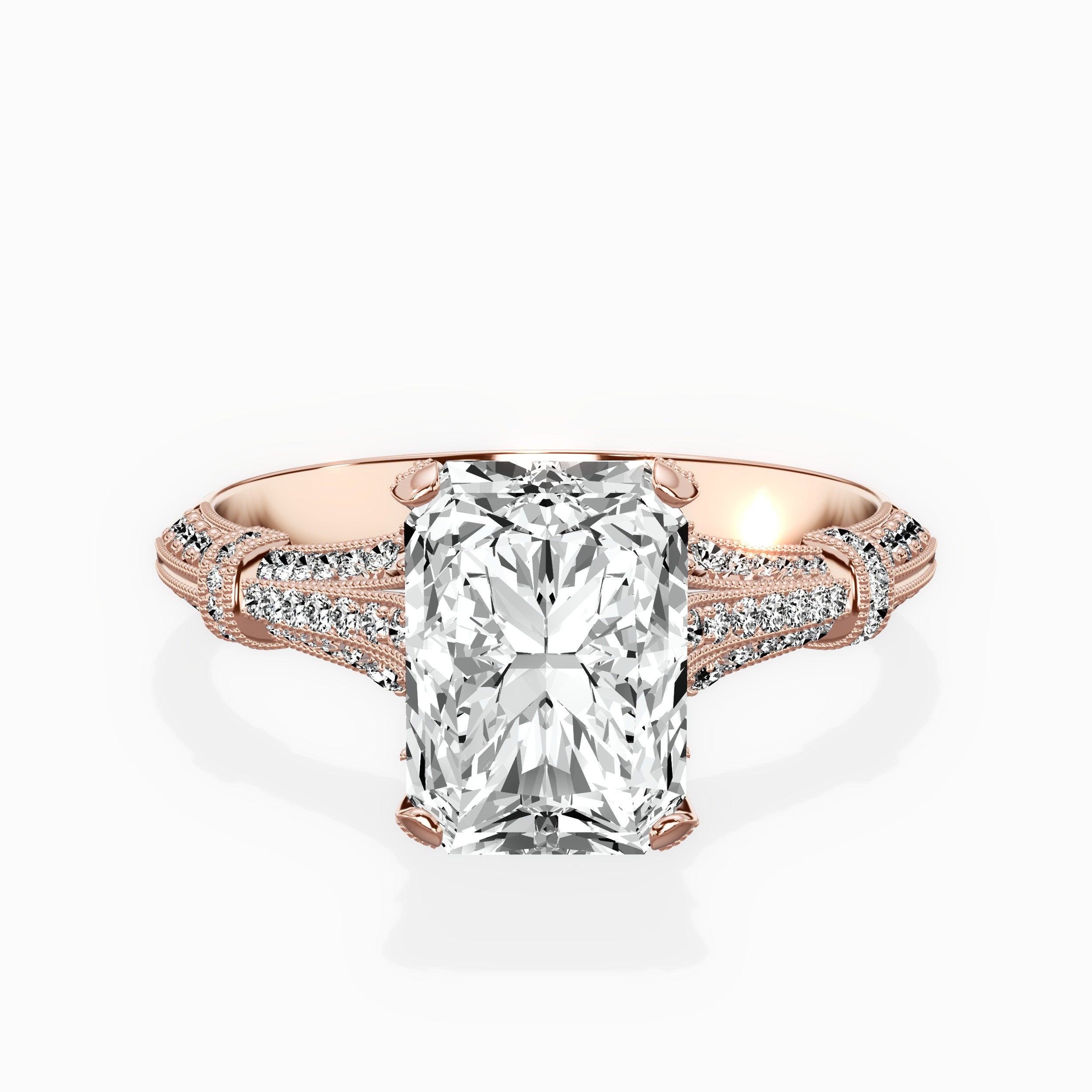 Six Prong Vintage Style Engagement Ring