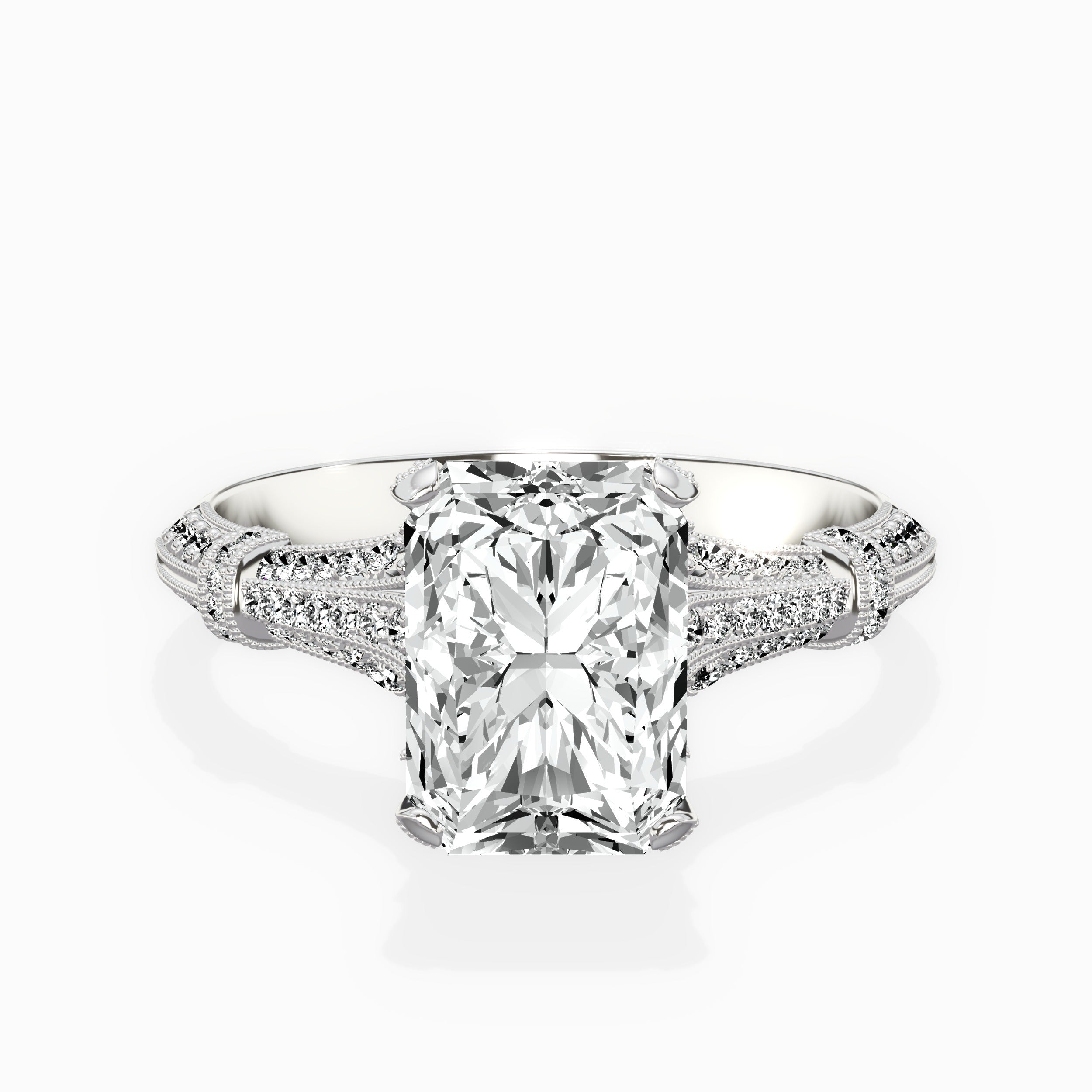 Six Prong Vintage Style Engagement Ring