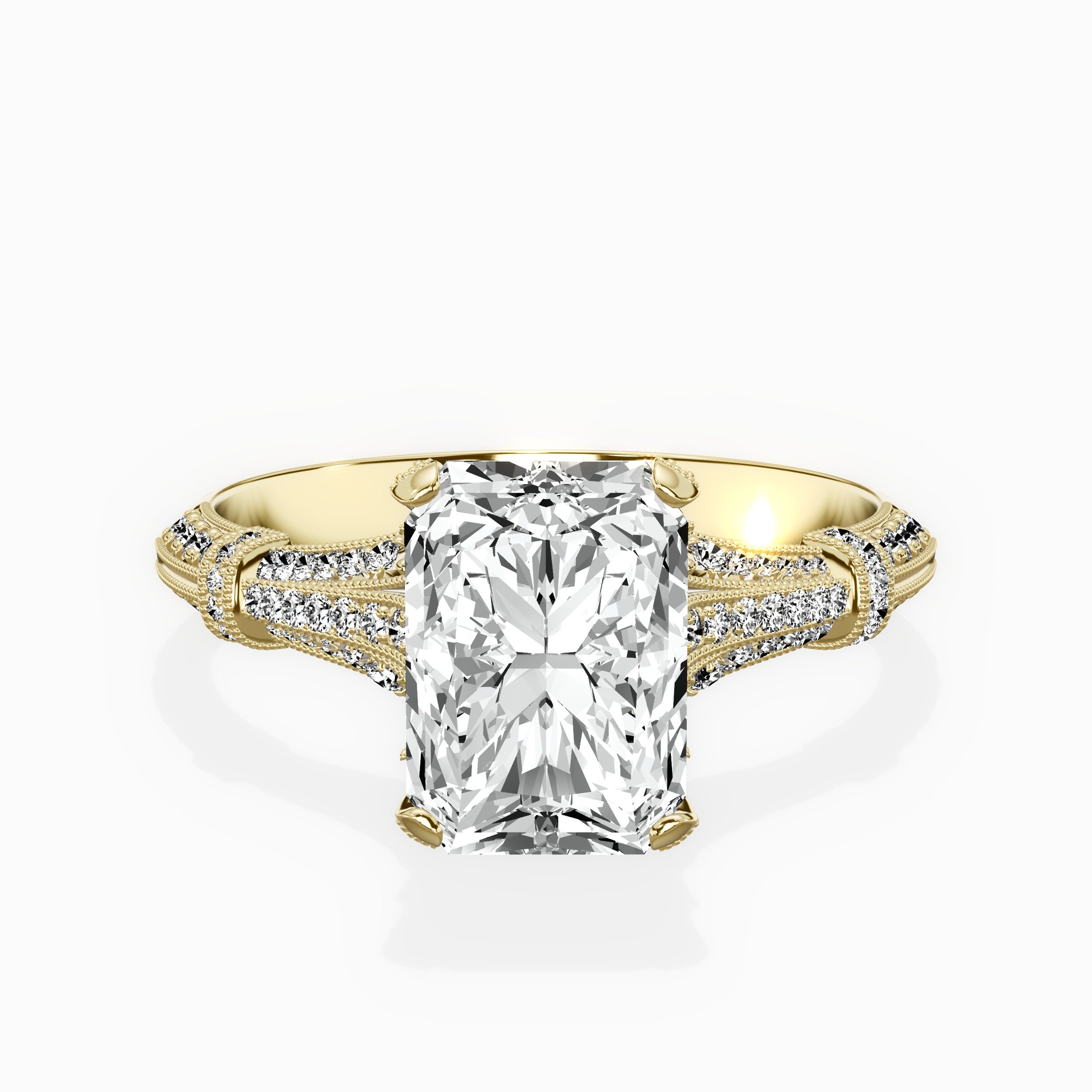 Six Prong Vintage Style Engagement Ring