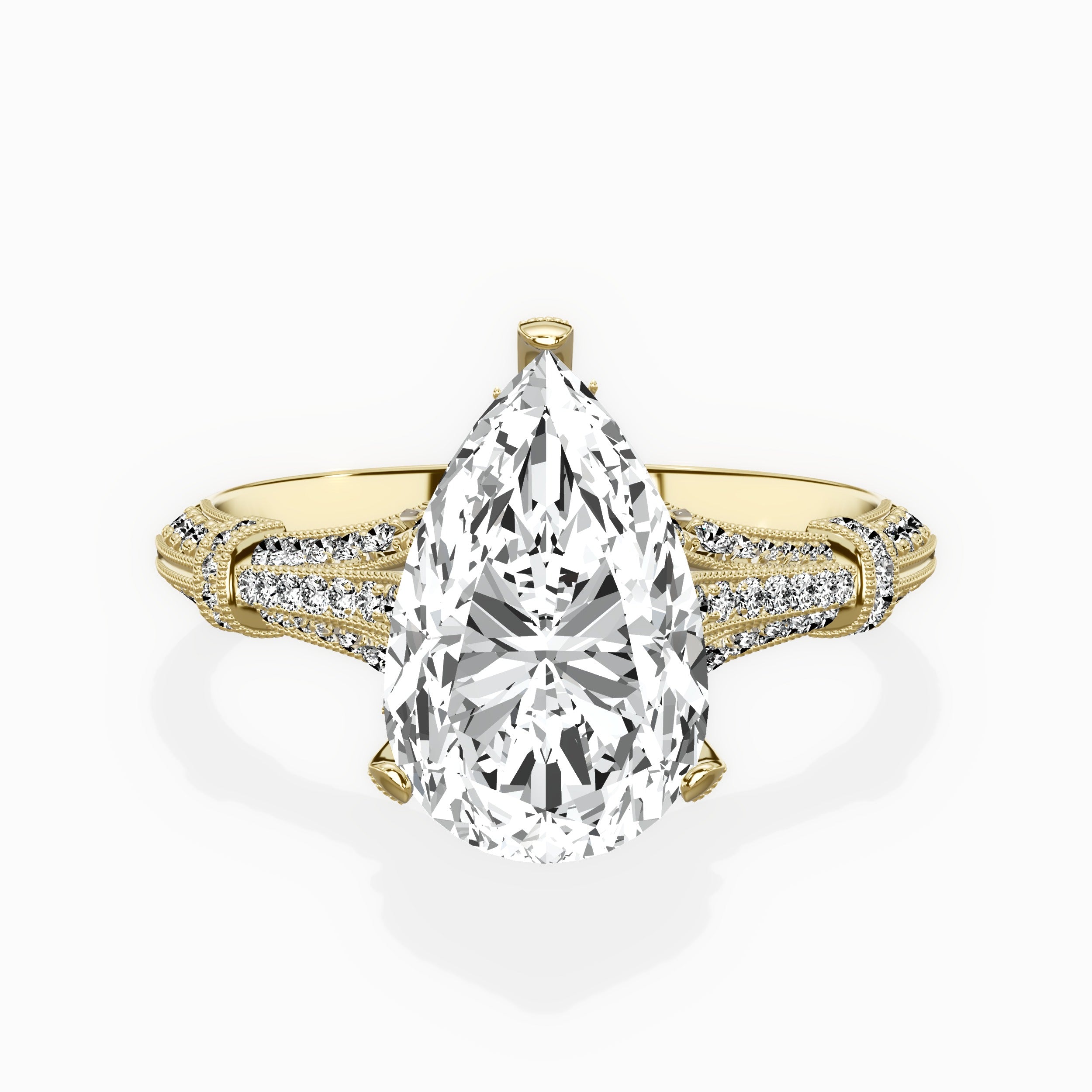 Six Prong Vintage Style Engagement Ring
