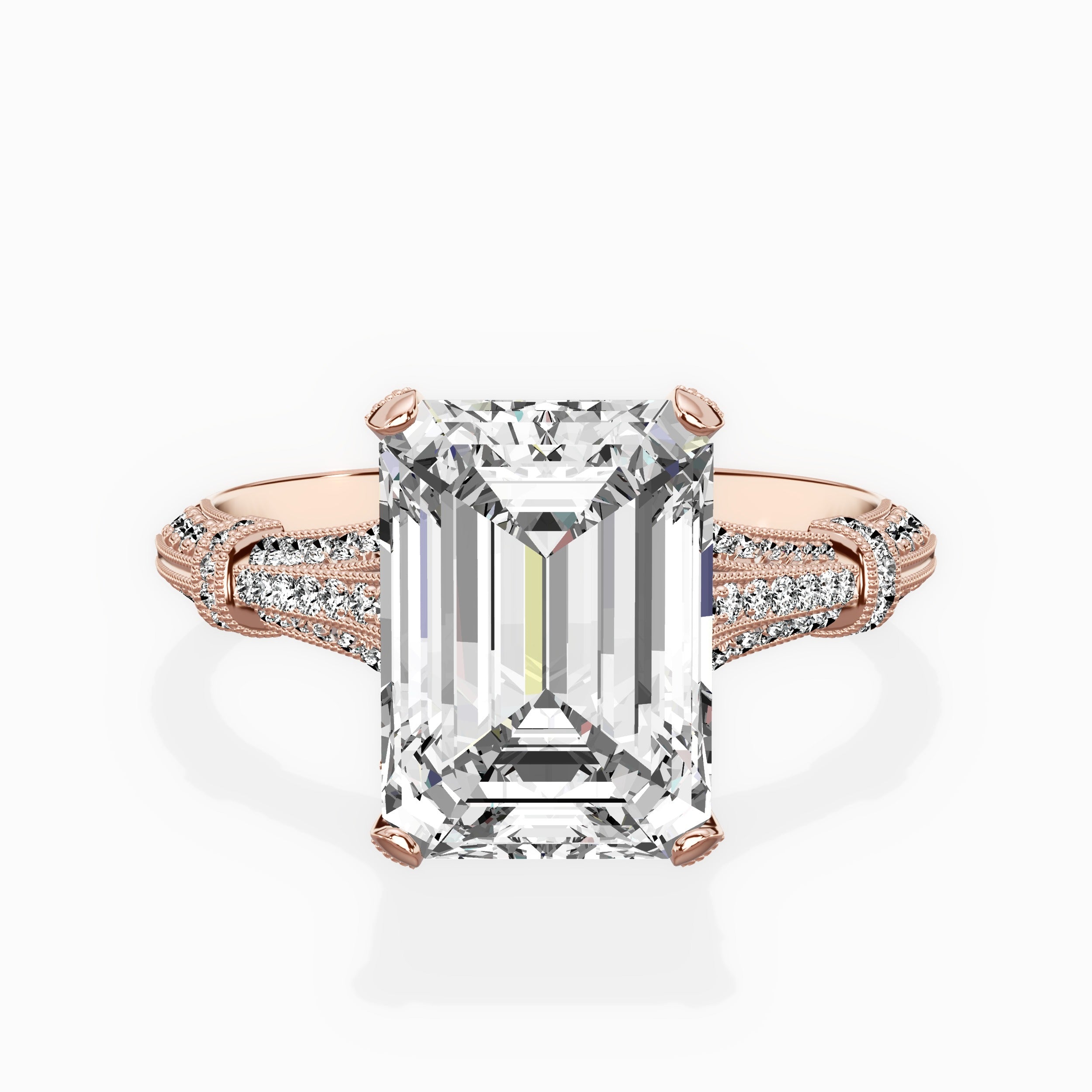 Six Prong Vintage Style Engagement Ring