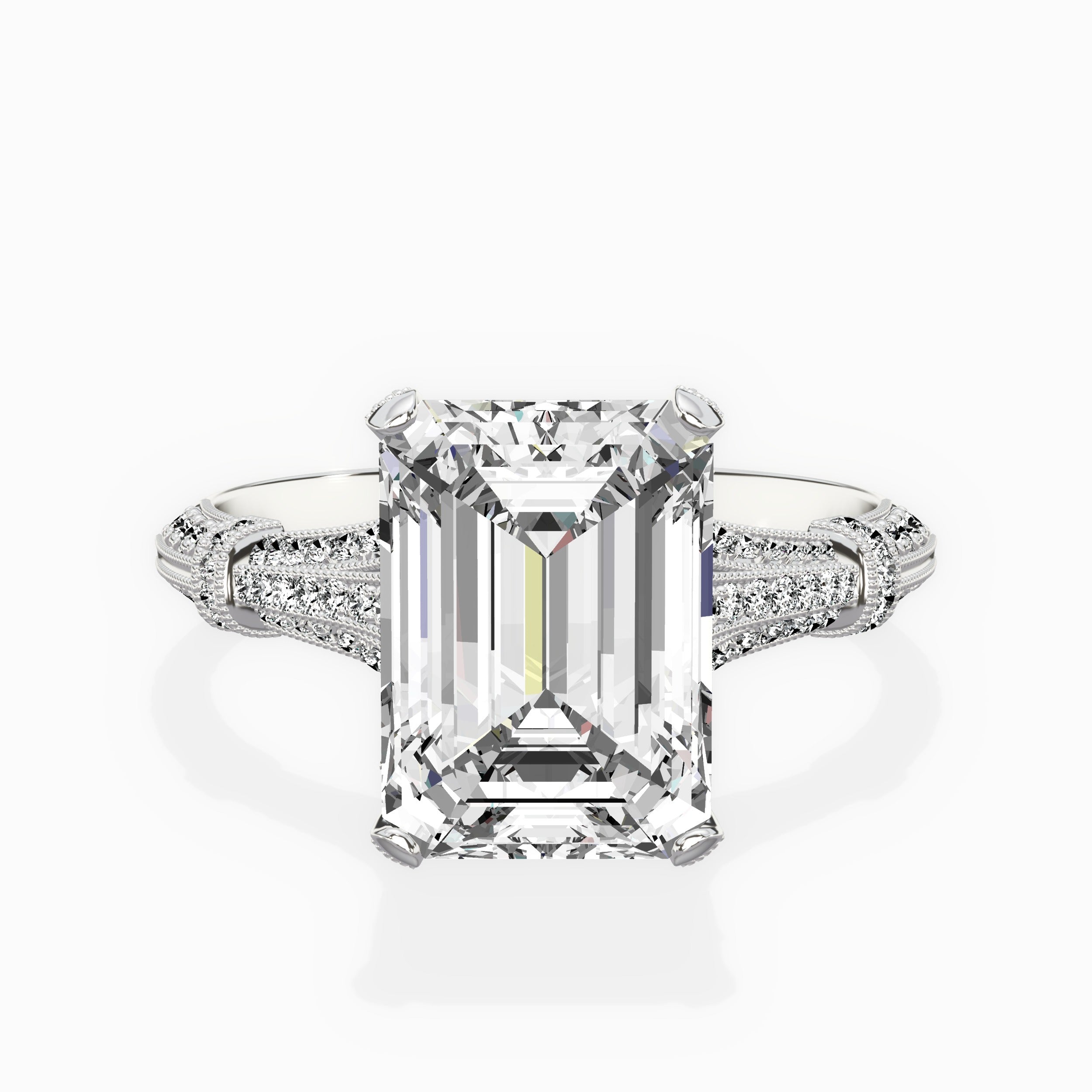 Six Prong Vintage Style Engagement Ring