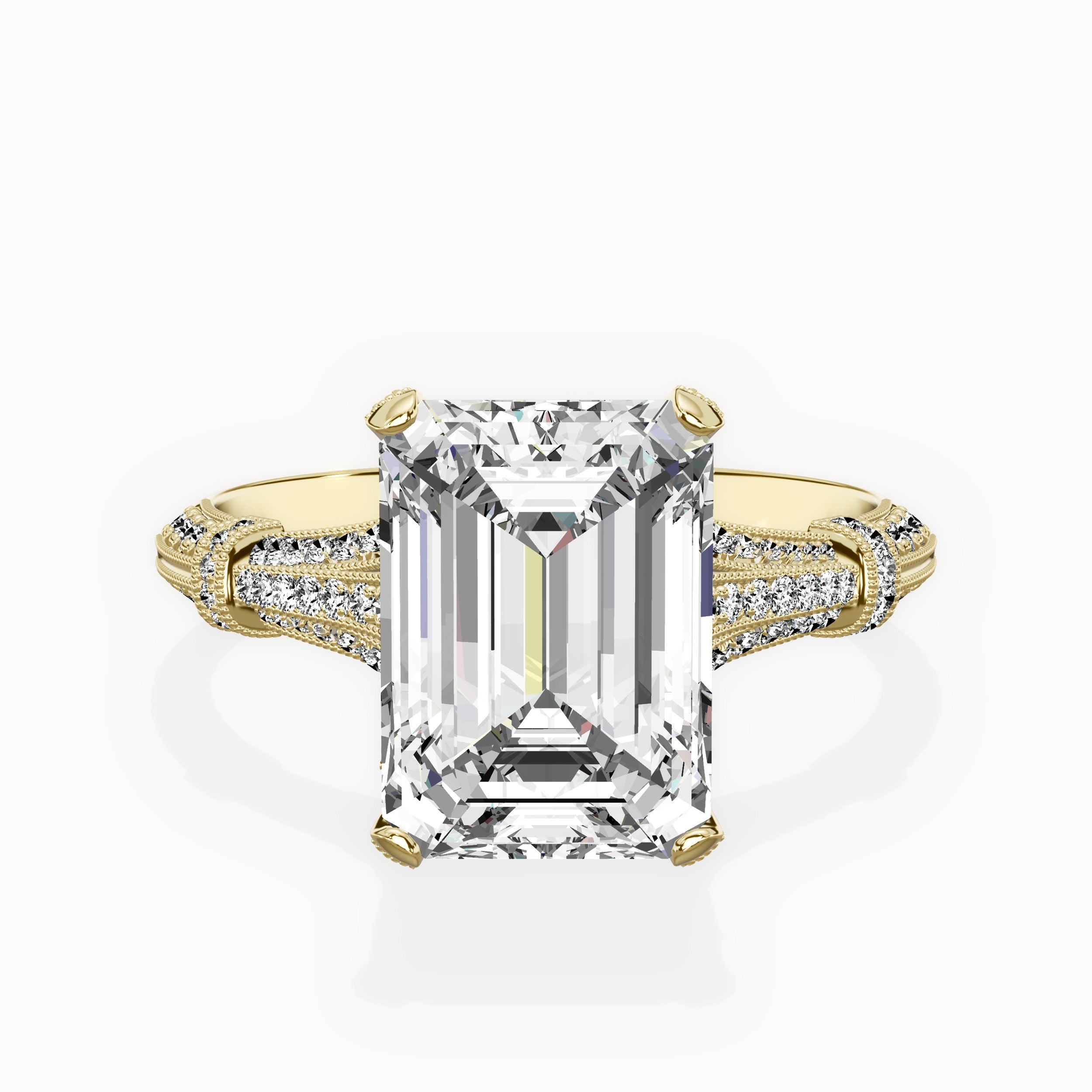 Six Prong Vintage Style Engagement Ring