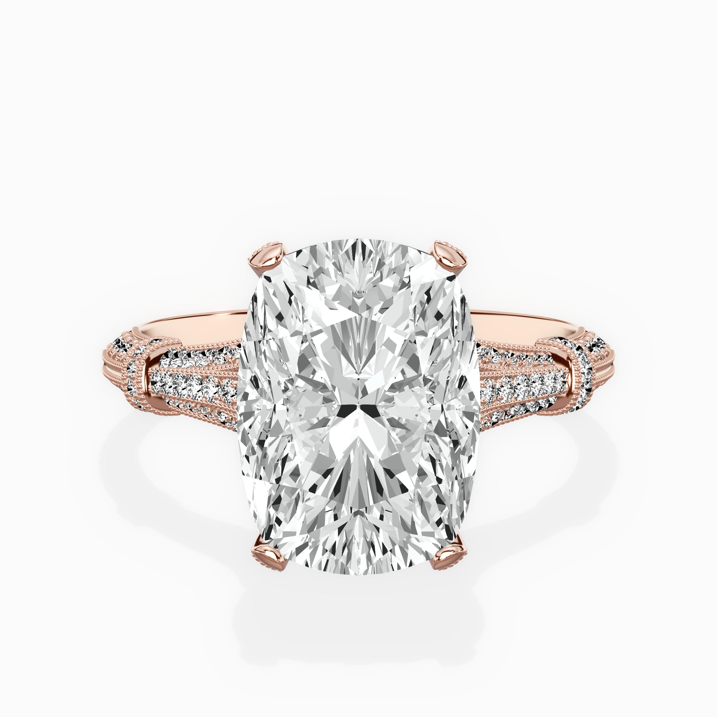 Six Prong Vintage Style Engagement Ring