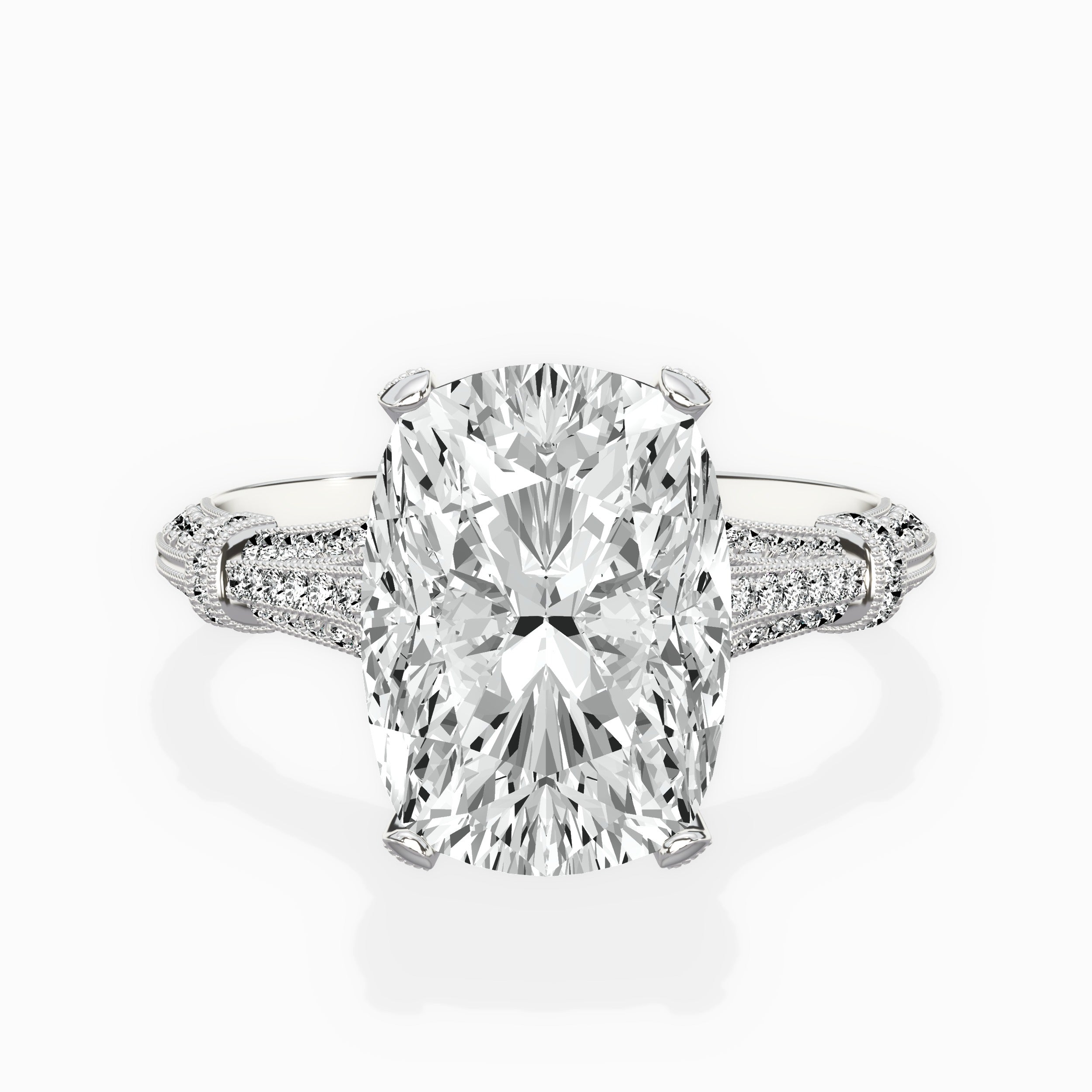 Six Prong Vintage Style Engagement Ring