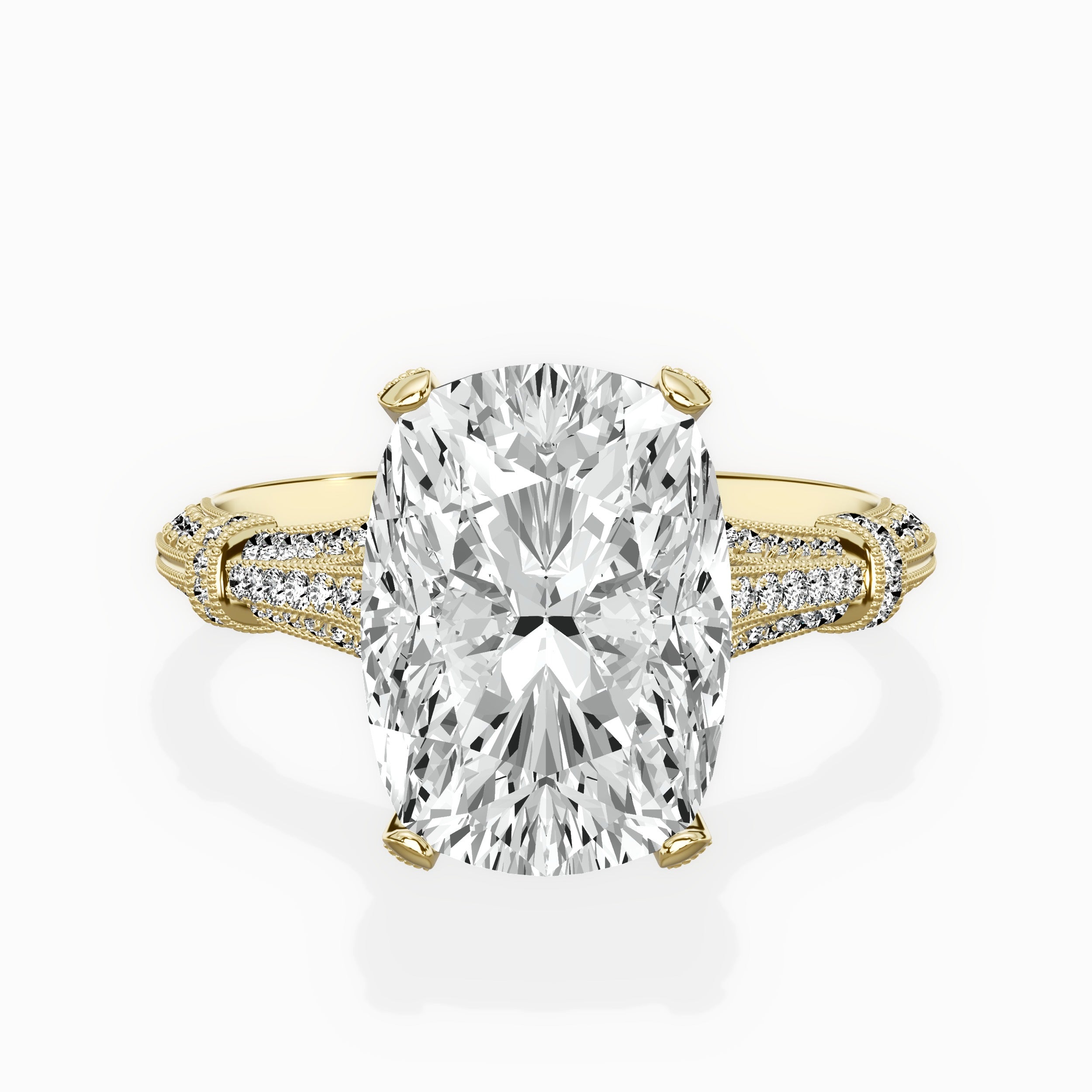 Six Prong Vintage Style Engagement Ring
