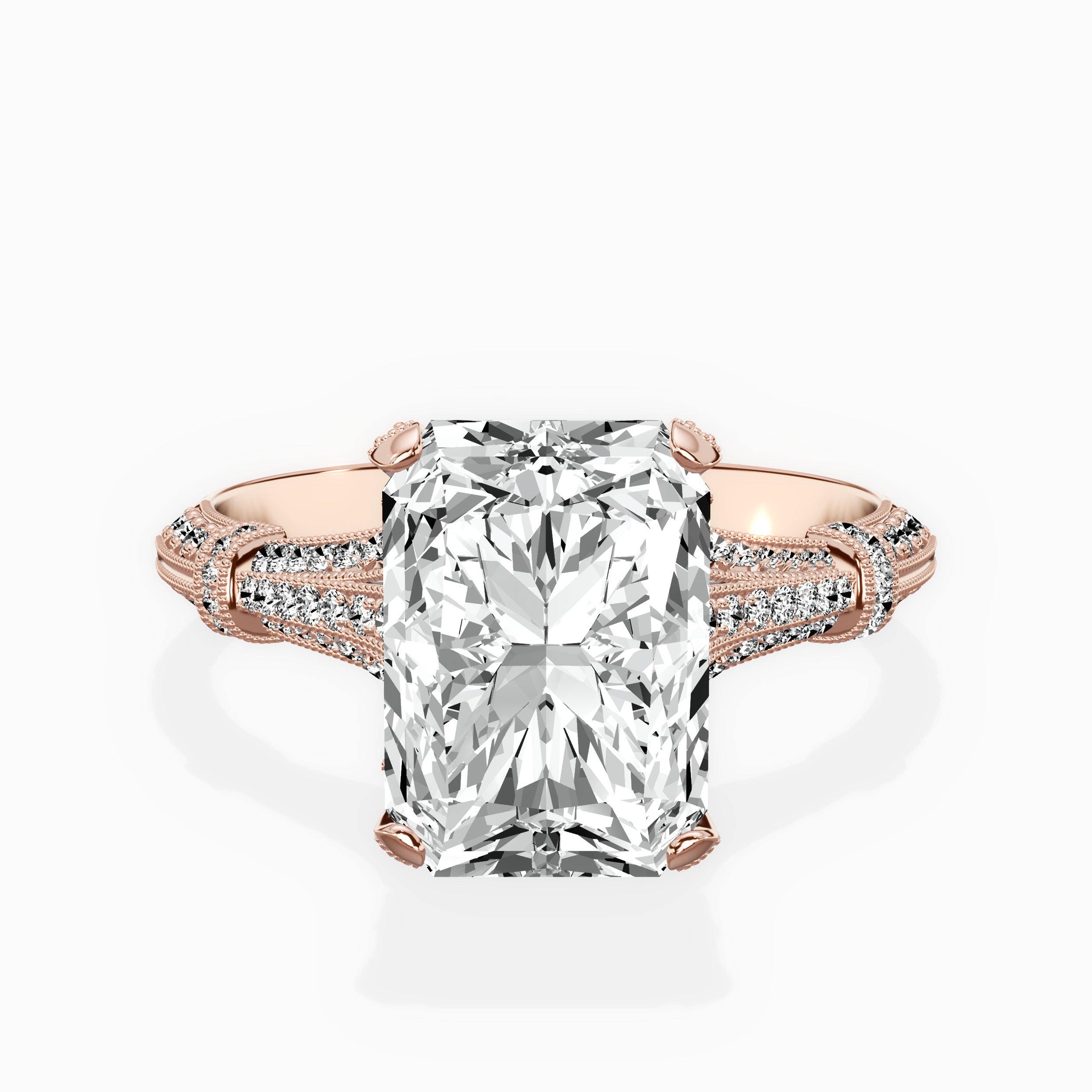 Six Prong Vintage Style Engagement Ring