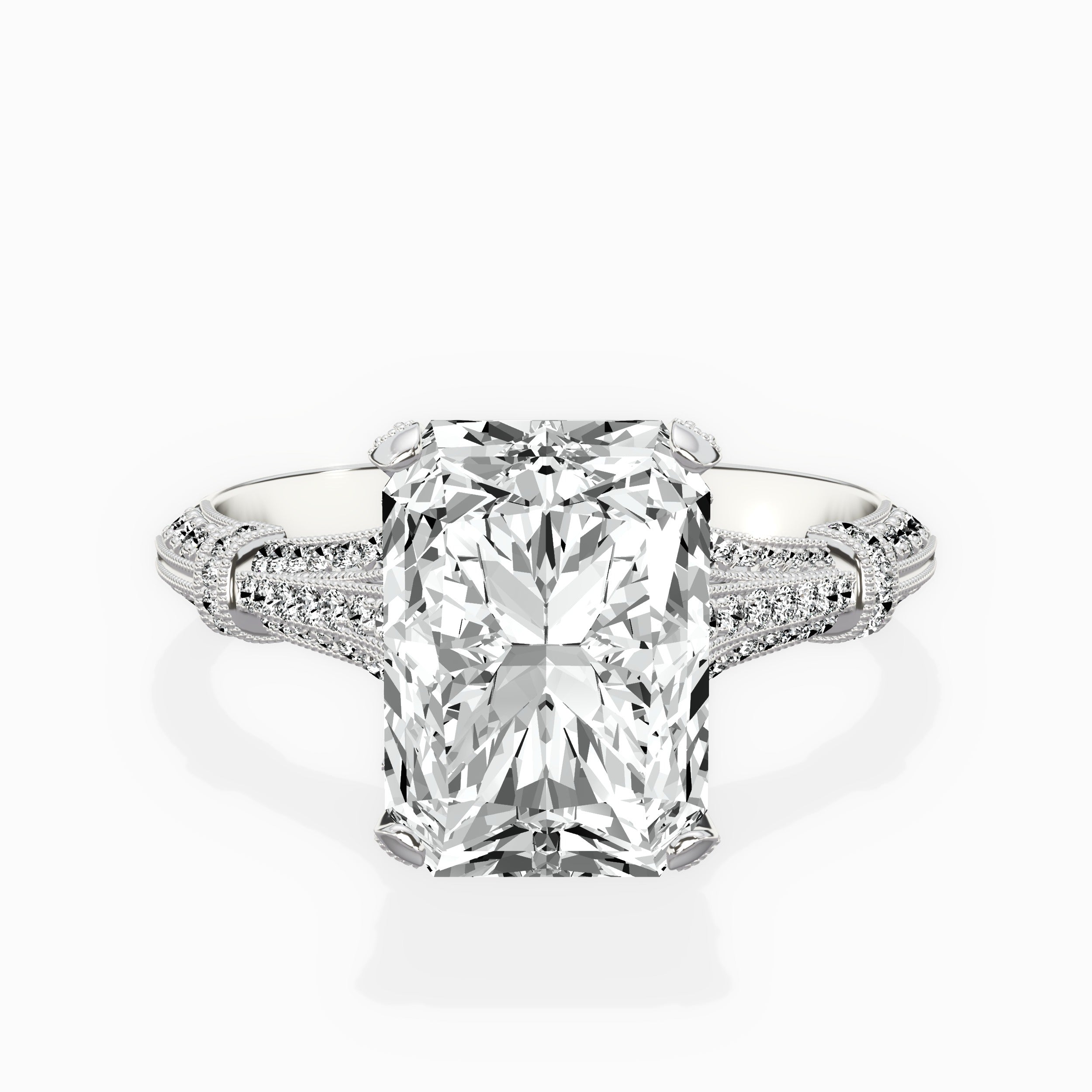 Six Prong Vintage Style Engagement Ring