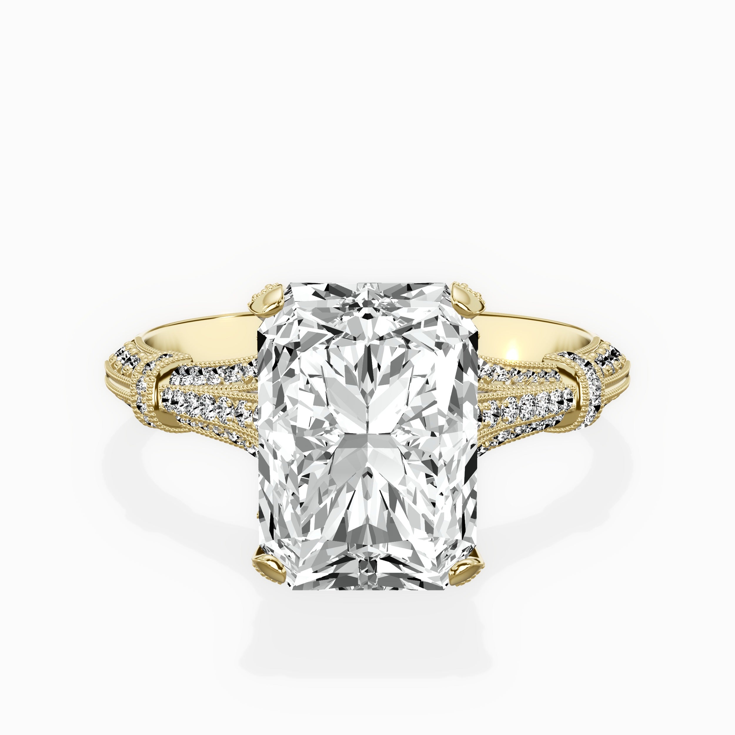Six Prong Vintage Style Engagement Ring