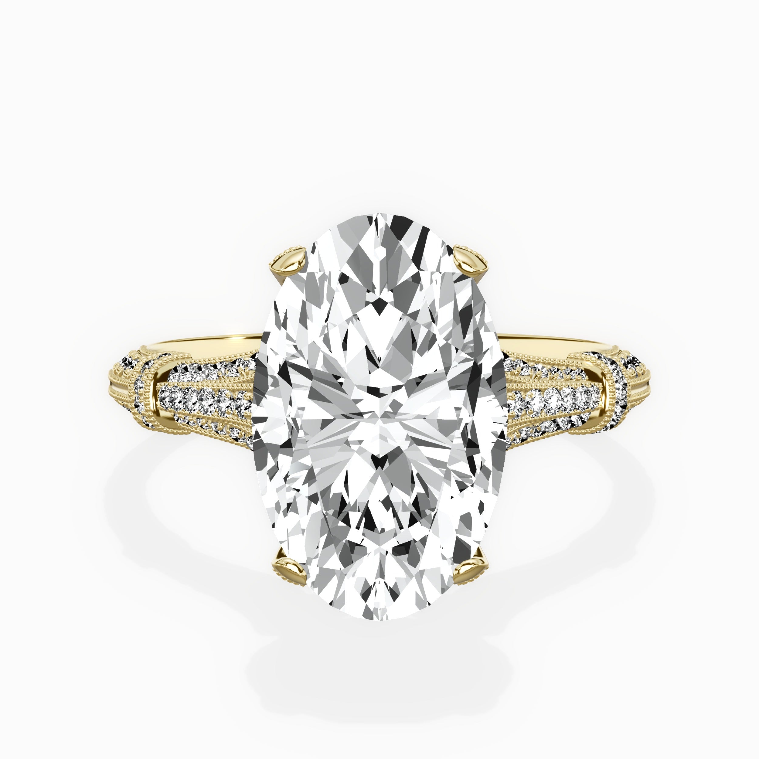 Six Prong Vintage Style Engagement Ring