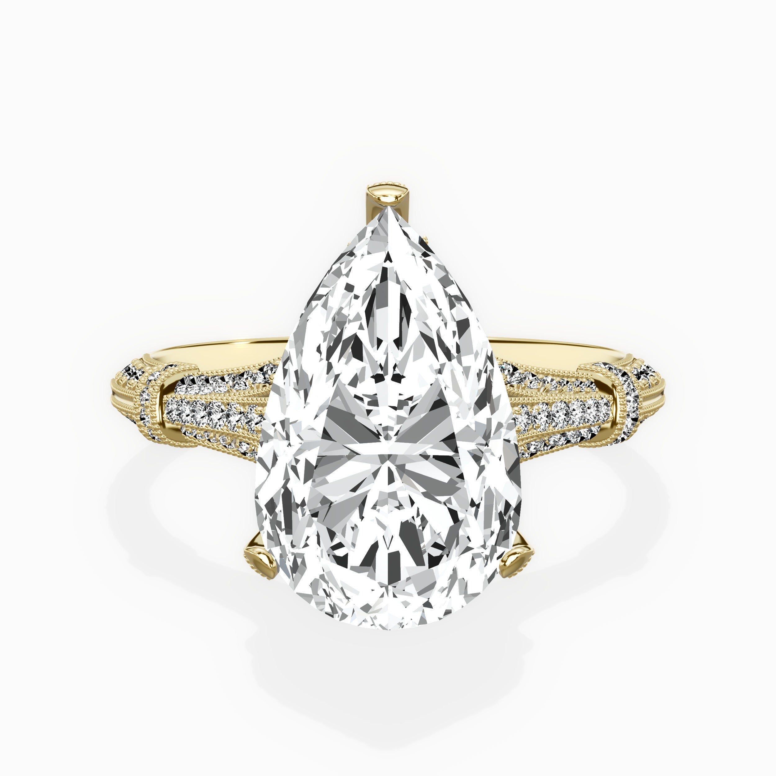 Six Prong Vintage Style Engagement Ring