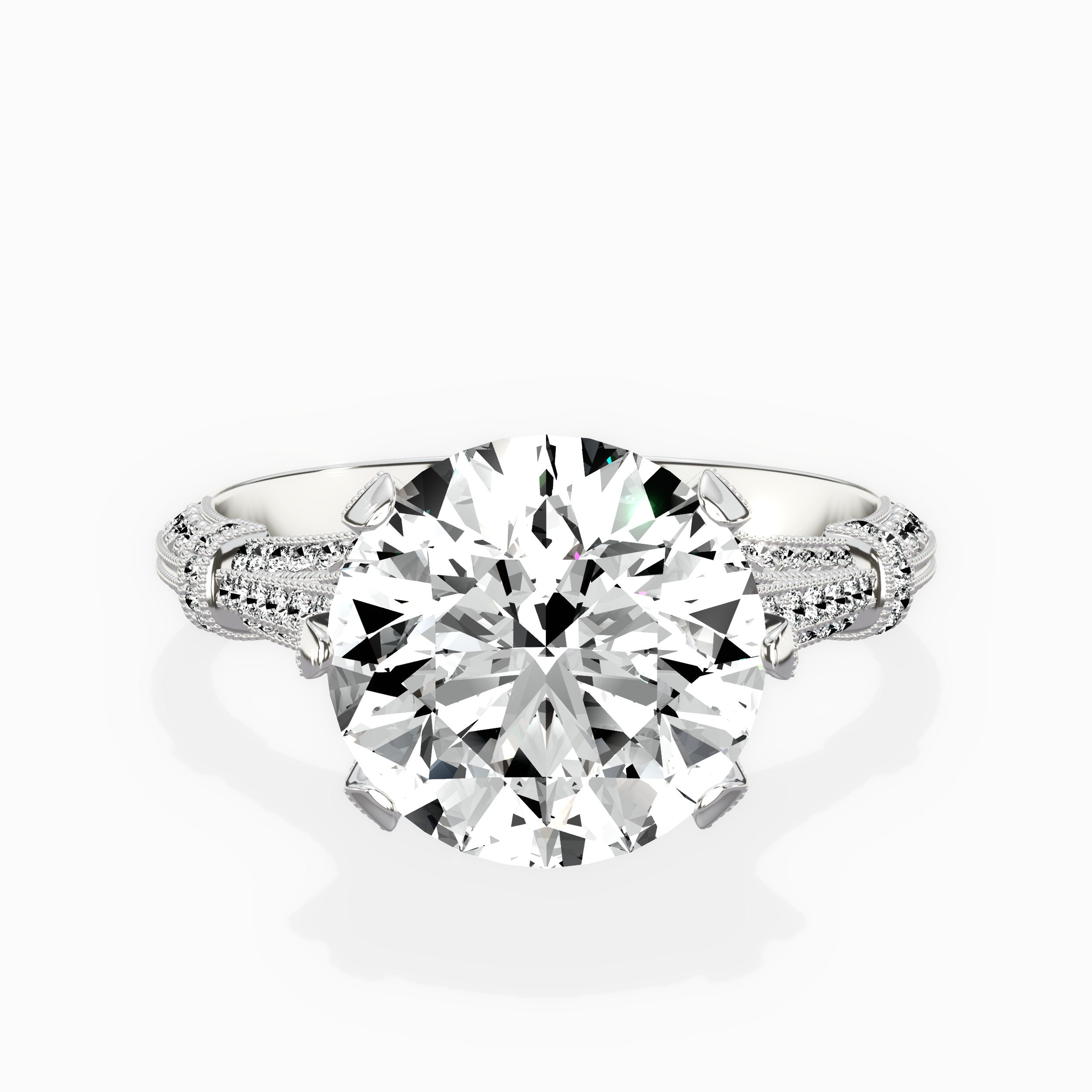 Six Prong Vintage Style Engagement Ring
