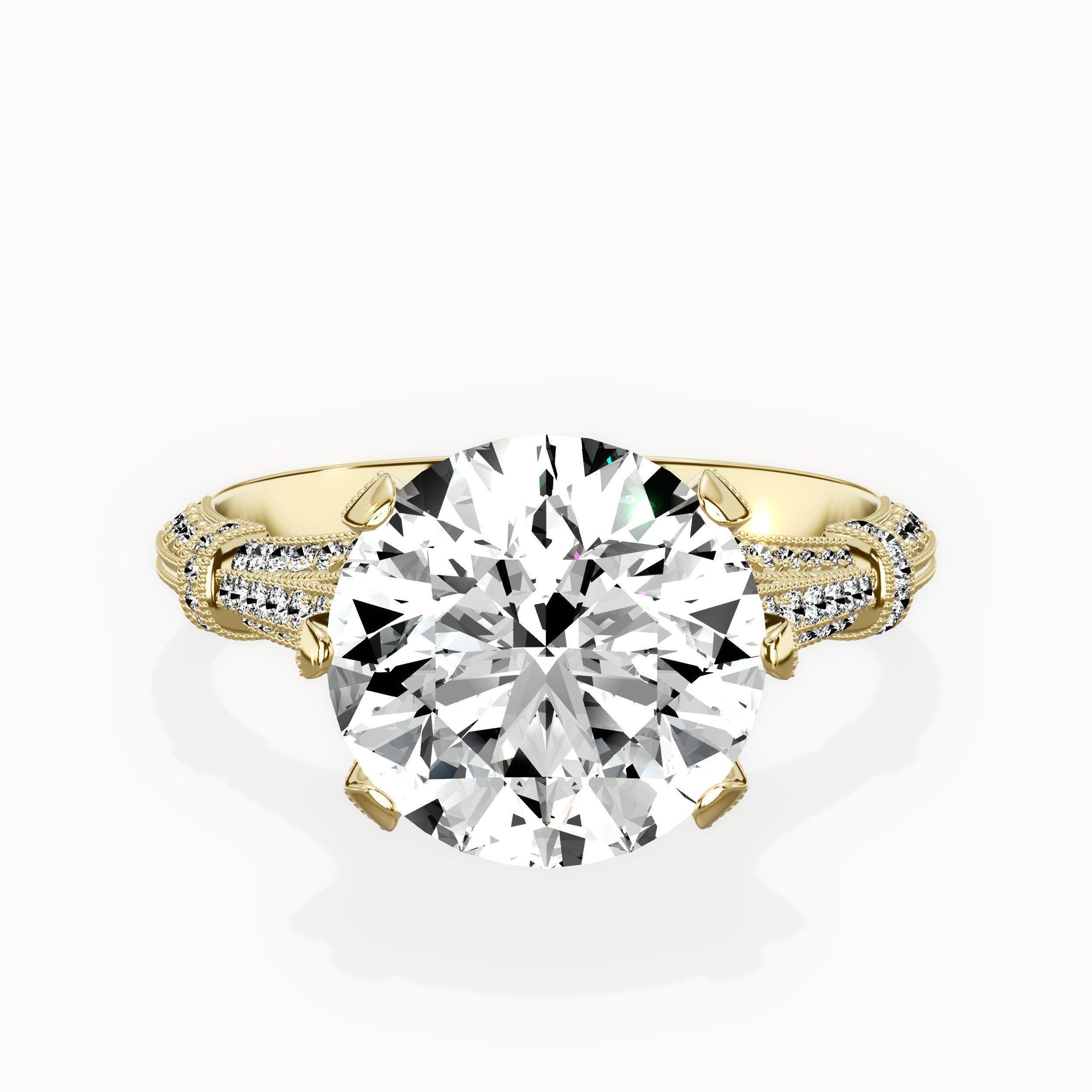 Six Prong Vintage Style Engagement Ring