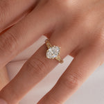 Classic Vintage Style Oval Engagement Ring in Yellow Gold