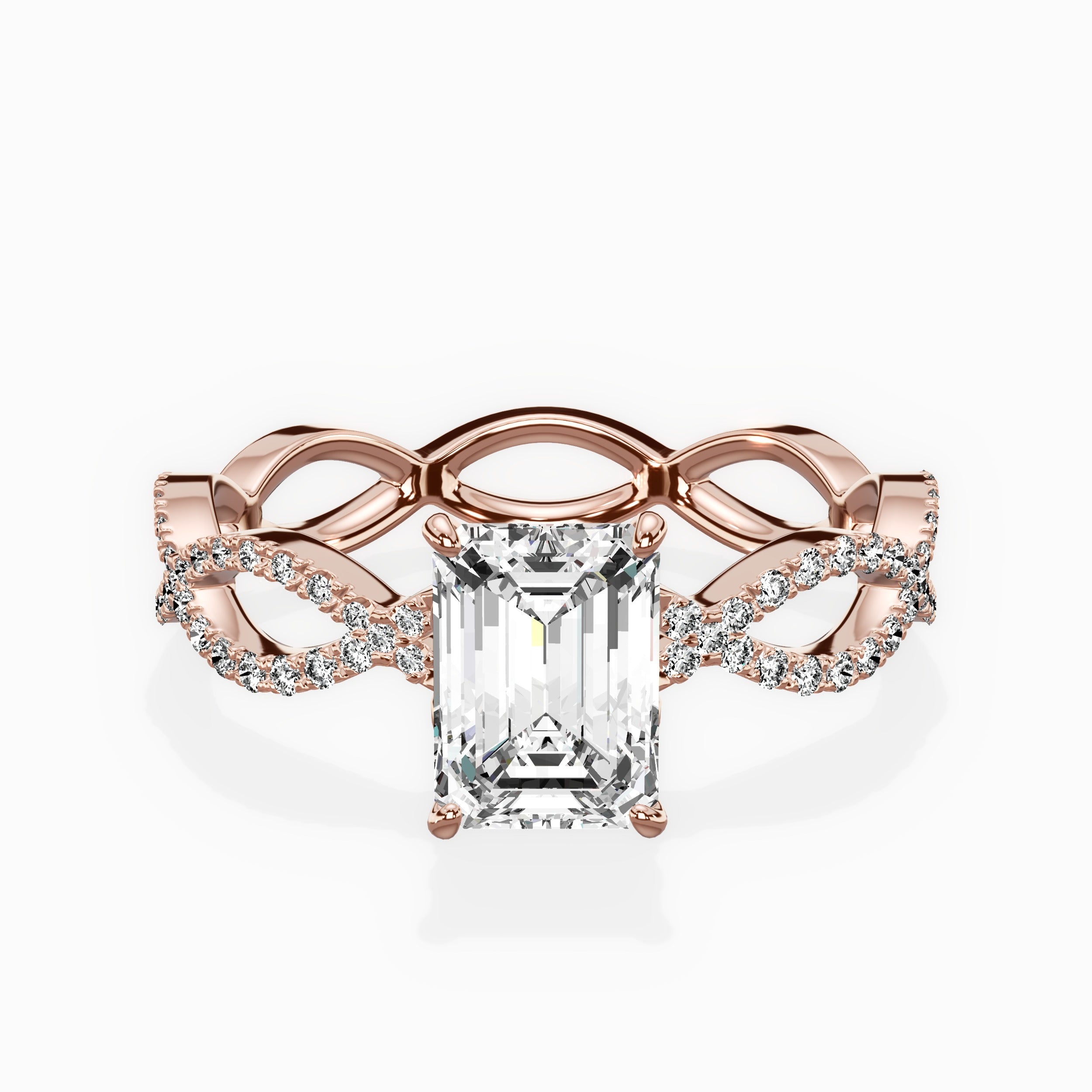 Infinity Band Vintage Style Engagement Ring