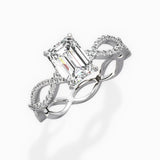 Infinity Band Vintage Style Engagement Ring