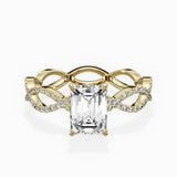 Infinity Band Vintage Style Engagement Ring