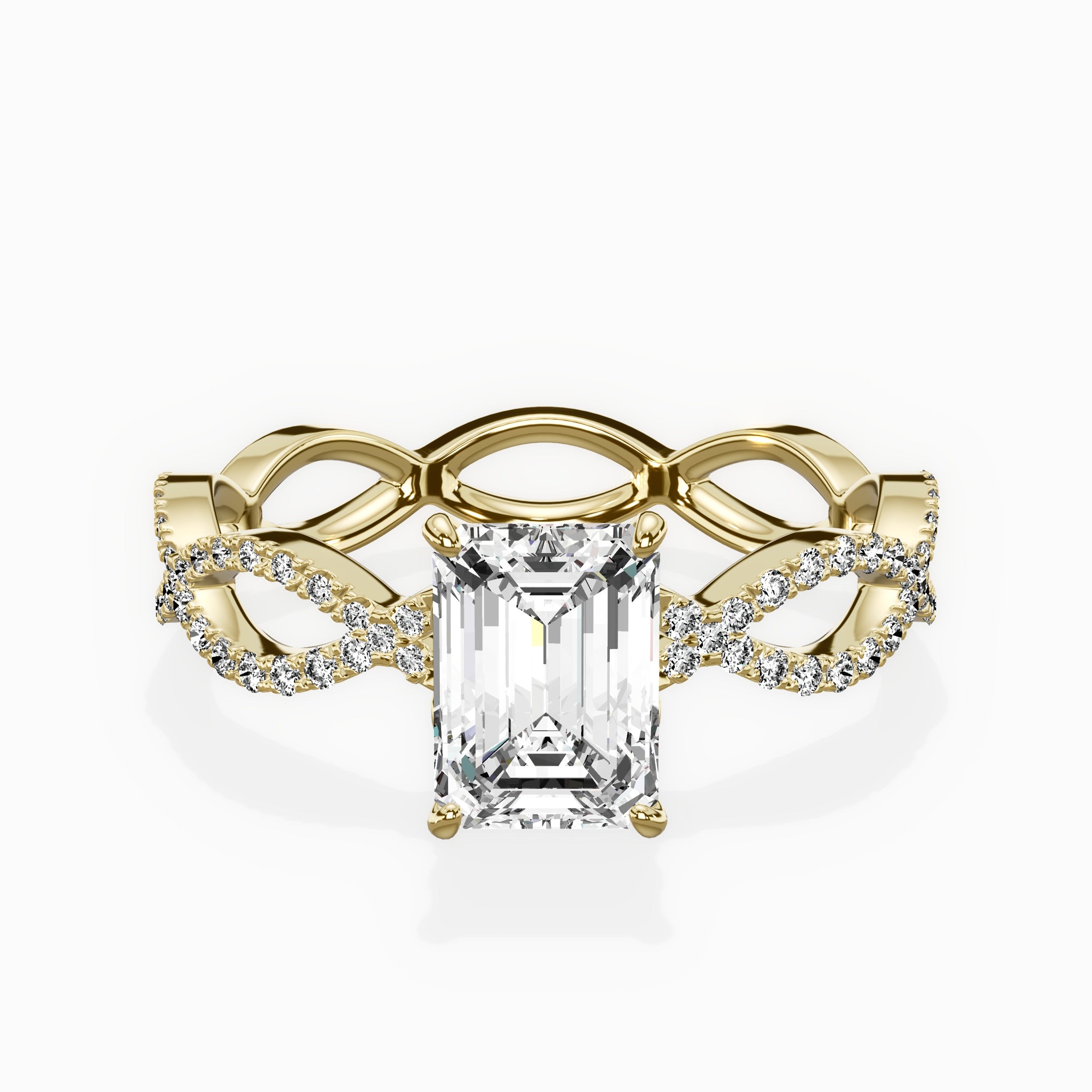 Infinity Band Vintage Style Engagement Ring