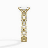 Infinity Band Vintage Style Engagement Ring