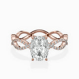 Infinity Band Vintage Style Engagement Ring