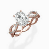 Infinity Band Vintage Style Engagement Ring