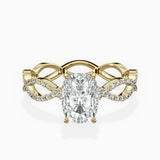 Infinity Band Vintage Style Engagement Ring