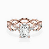 Infinity Band Vintage Style Engagement Ring