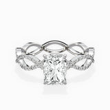 Infinity Band Vintage Style Engagement Ring
