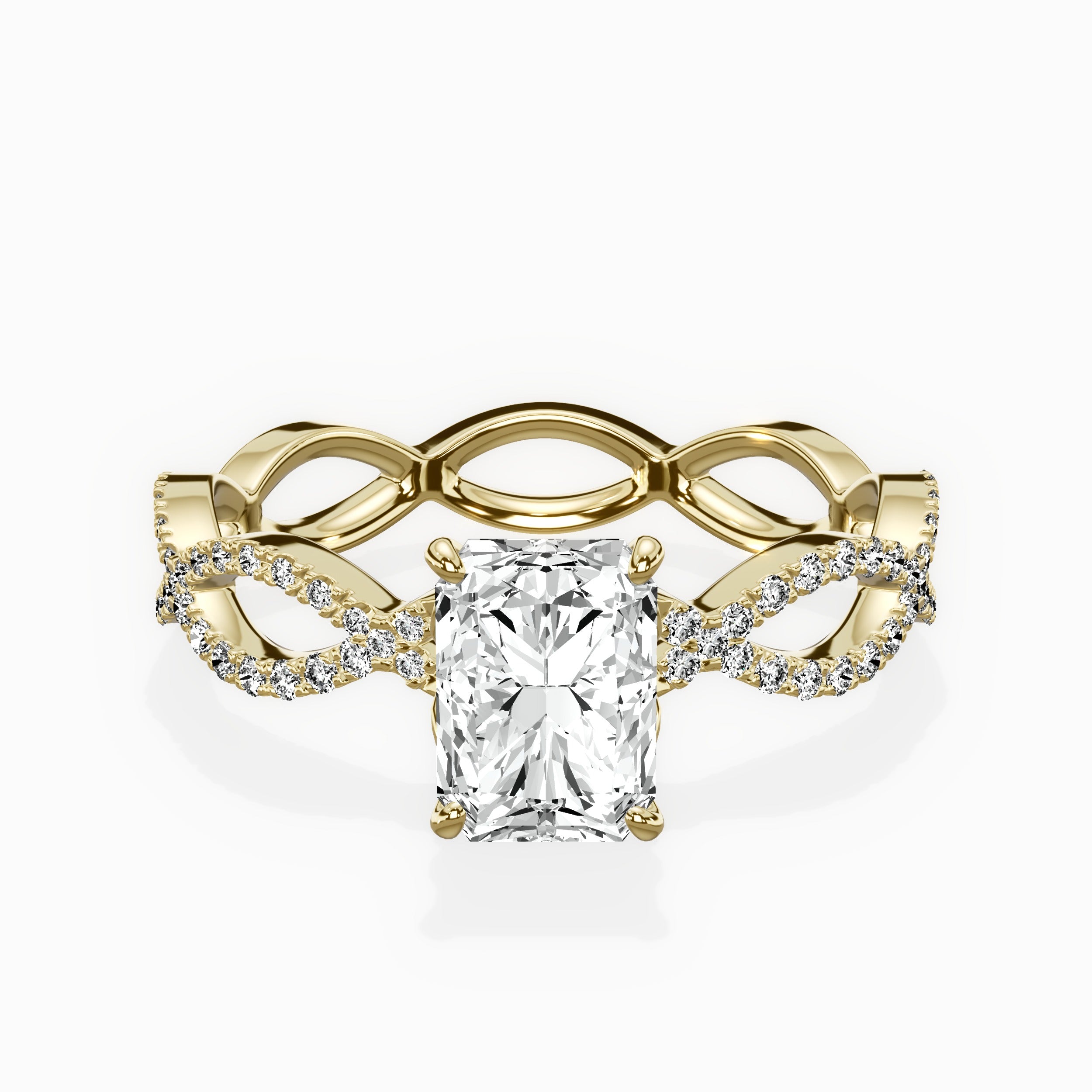 Infinity Band Vintage Style Engagement Ring