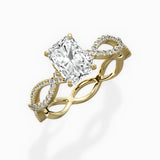 Infinity Band Vintage Style Engagement Ring