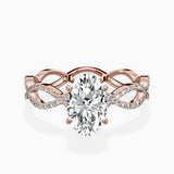 Infinity Band Vintage Style Engagement Ring