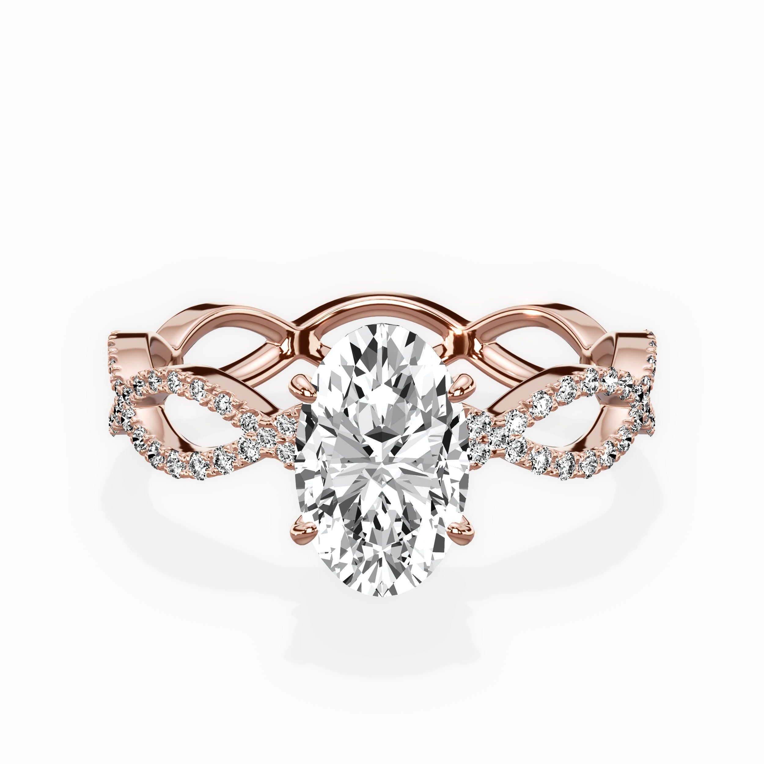 Infinity Band Vintage Style Engagement Ring
