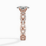 Infinity Band Vintage Style Engagement Ring