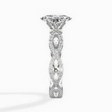 Infinity Band Vintage Style Engagement Ring
