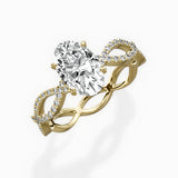 Infinity Band Vintage Style Engagement Ring