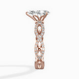 Infinity Band Vintage Style Engagement Ring