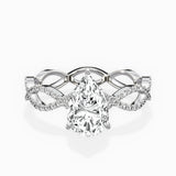 Infinity Band Vintage Style Engagement Ring