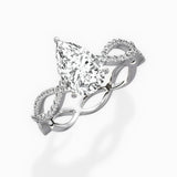 Infinity Band Vintage Style Engagement Ring