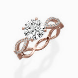 Infinity Band Vintage Style Engagement Ring