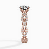 Infinity Band Vintage Style Engagement Ring