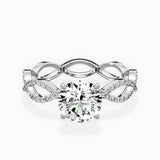 Infinity Band Vintage Style Engagement Ring