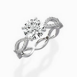 Infinity Band Vintage Style Engagement Ring