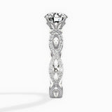 Infinity Band Vintage Style Engagement Ring