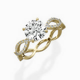 Infinity Band Vintage Style Engagement Ring