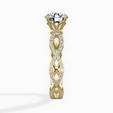 Infinity Band Vintage Style Engagement Ring
