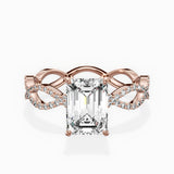 Infinity Band Vintage Style Engagement Ring