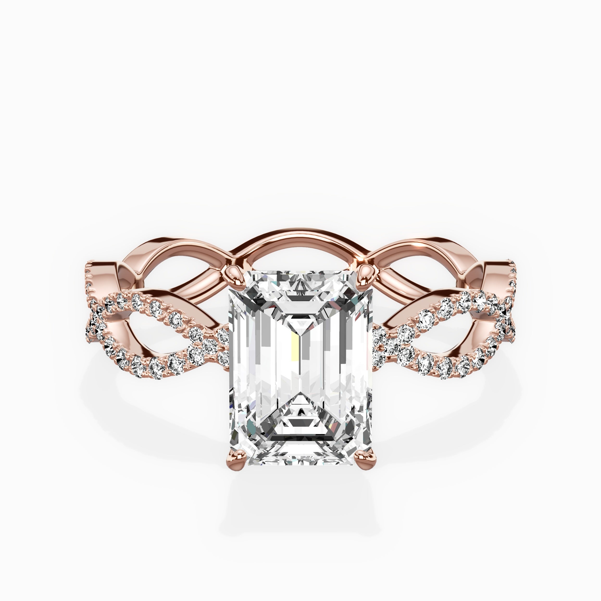 Infinity Band Vintage Style Engagement Ring