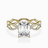 Infinity Band Vintage Style Engagement Ring
