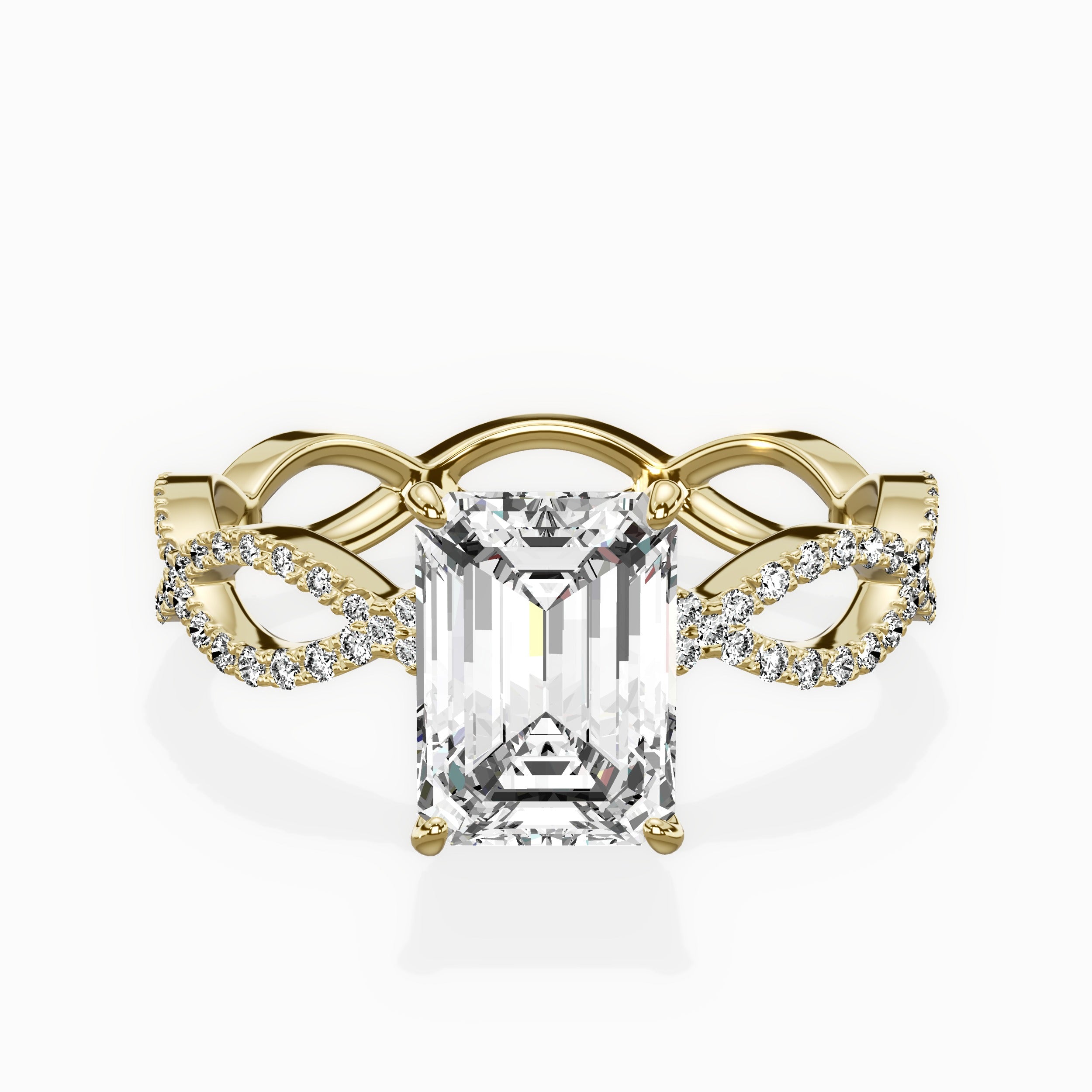 Infinity Band Vintage Style Engagement Ring